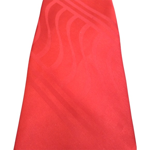 Karl Kani Long Sleeve Men's Red Dress Shirt Size 16.5 36-37 with Tie - Picture 7 of 7